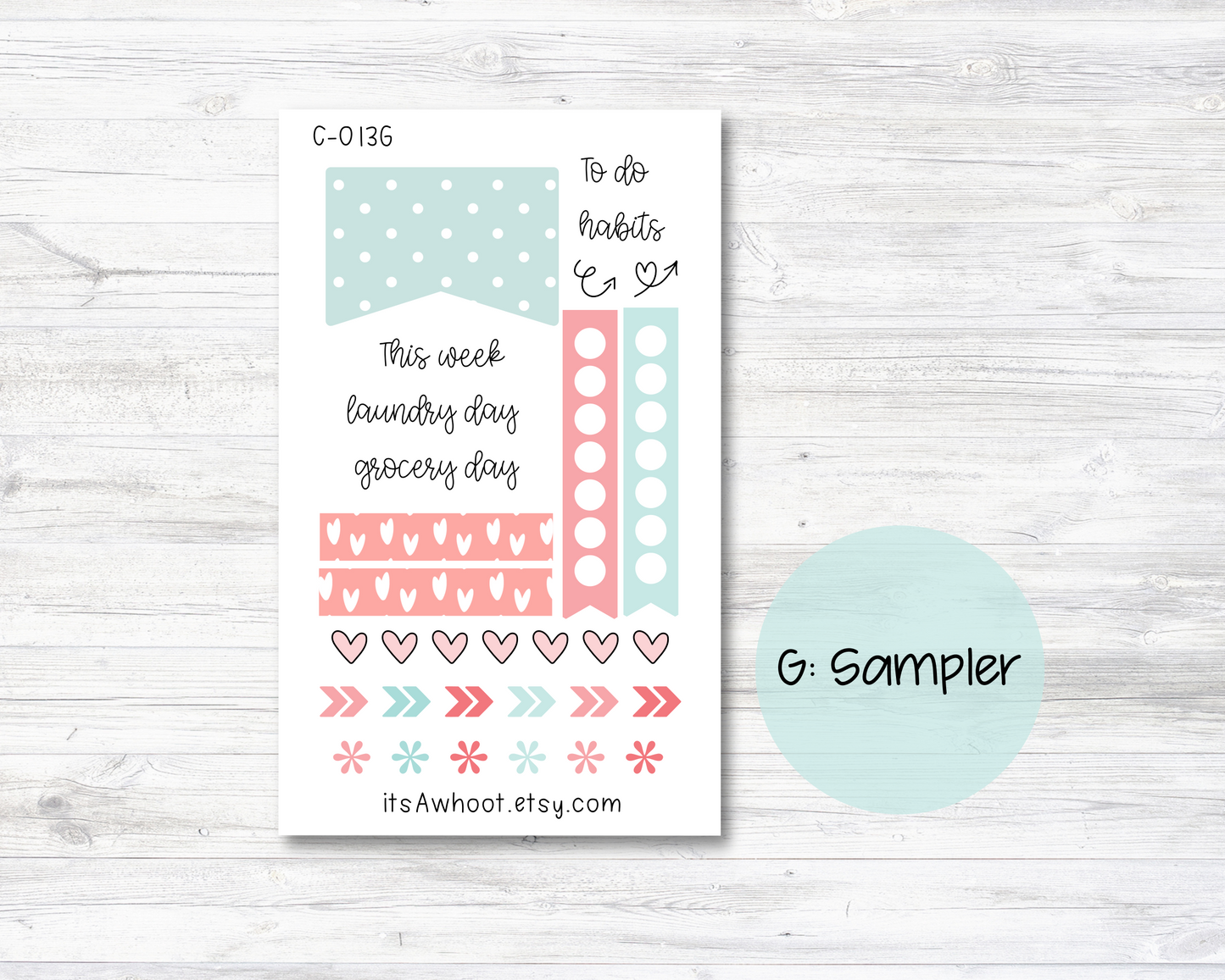 WEEKLY Kit Planner Stickers - "Bunny Hop" - Happy Planner CLASSIC - Vertical (C013)