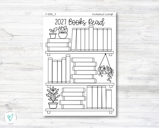 2027 Books Read Dashboard Sticker (F006_2)