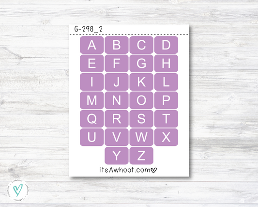 Diamond Painting Letter Stickers, A-Z (G298_2)