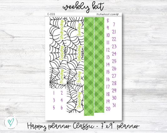 WEEKLY Kit Planner Stickers - "Boo" - Happy Planner CLASSIC / 7"x9" - Vertical (C033)