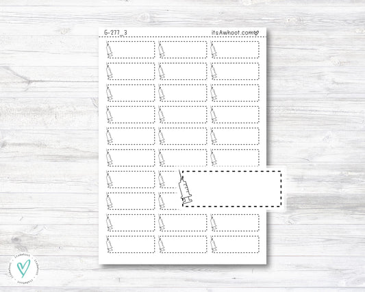 Shot / Syringe Box Labels Doodle Planner Stickers (G277_3)