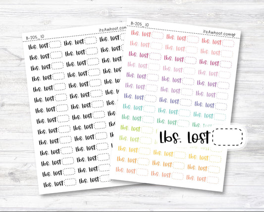 Lbs. Lost Stickers, Lbs. Lost Script Planner Stickers (B205_10)