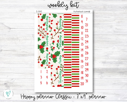 WEEKLY Kit Planner Stickers - "All I want for Christmas" - Happy Planner CLASSIC / 7"x9" - Vertical (C042)