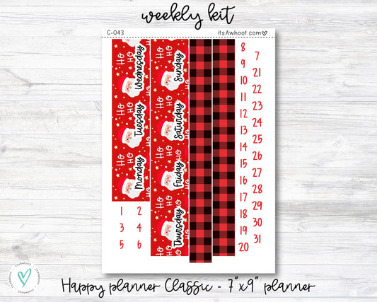 WEEKLY Kit Planner Stickers - "All I want for Christmas" - Happy Planner CLASSIC / 7"x9" - Vertical (C043)