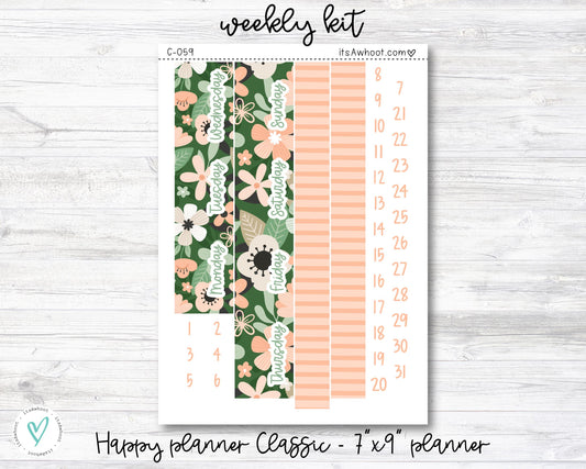 WEEKLY Kit Planner Stickers - "Spring Fever" - Happy Planner CLASSIC / 7"x9" - Vertical (C059)
