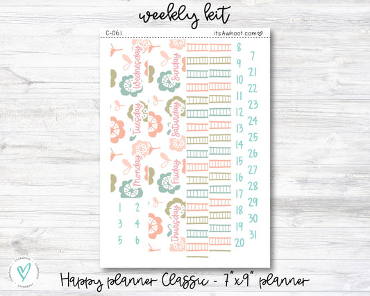 WEEKLY Kit Planner Stickers - "Love, Mom" - Happy Planner CLASSIC / 7"x9" - Vertical (C061)