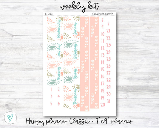 WEEKLY Kit Planner Stickers - "Love, Mom" - Happy Planner CLASSIC / 7"x9" - Vertical (C063)