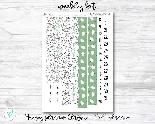 WEEKLY Kit Planner Stickers - "Spring Fever" - Happy Planner CLASSIC / 7"x9" - Vertical (C058)