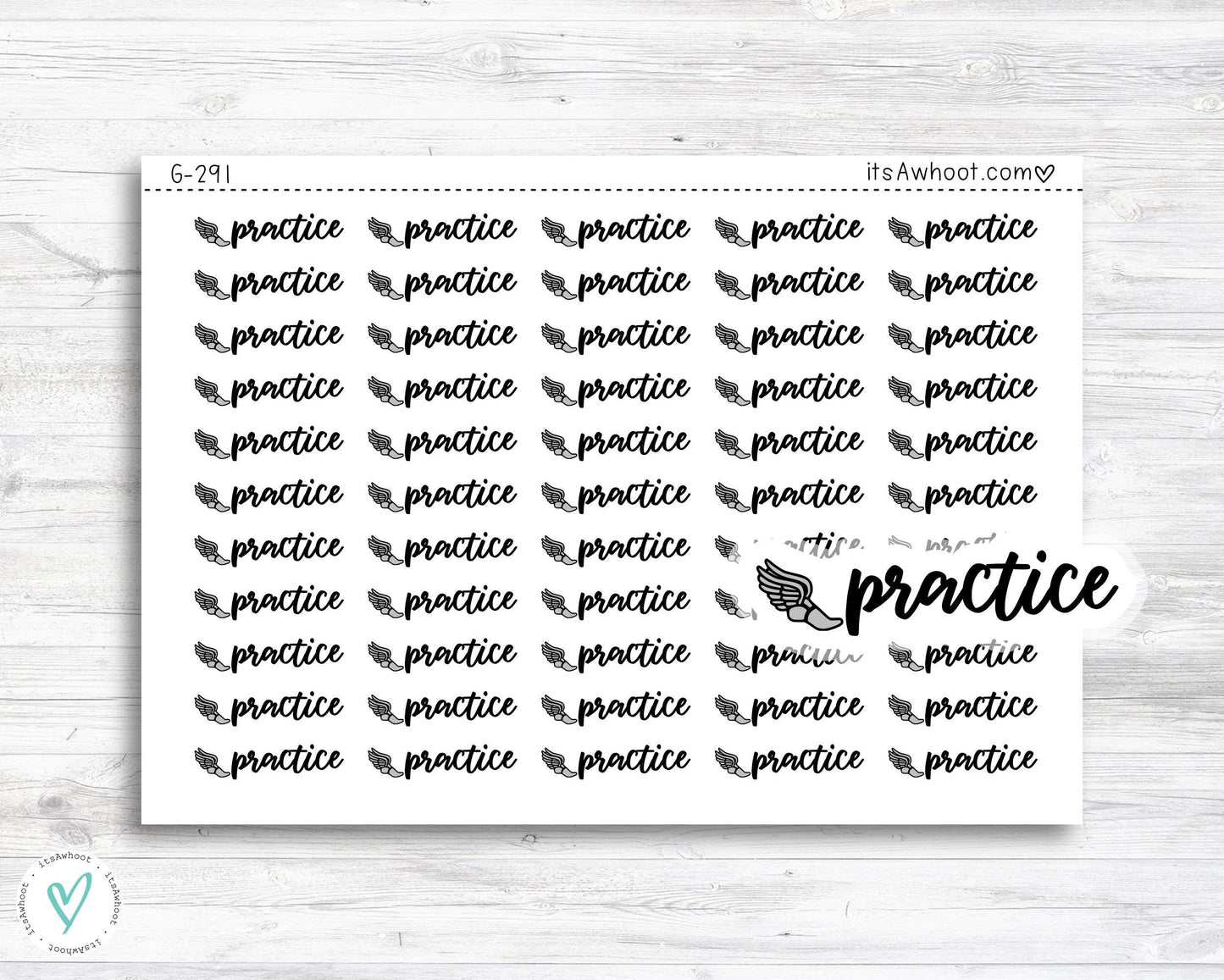 Track Practice Script Planner Stickers (G291)