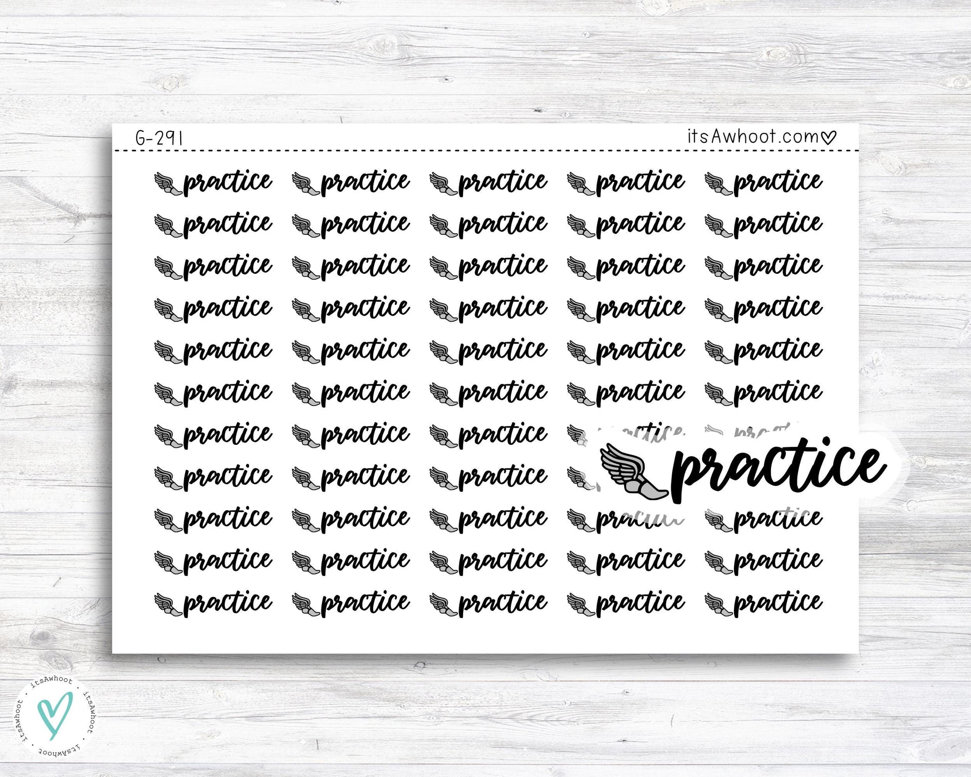 Track Practice Script Planner Stickers (G291)