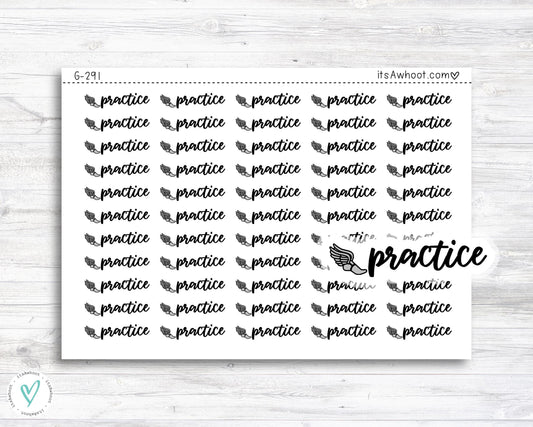 Track Practice Script Planner Stickers (G291)