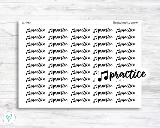 Music / Marching Band / Band Practice Script Planner Stickers (G292)