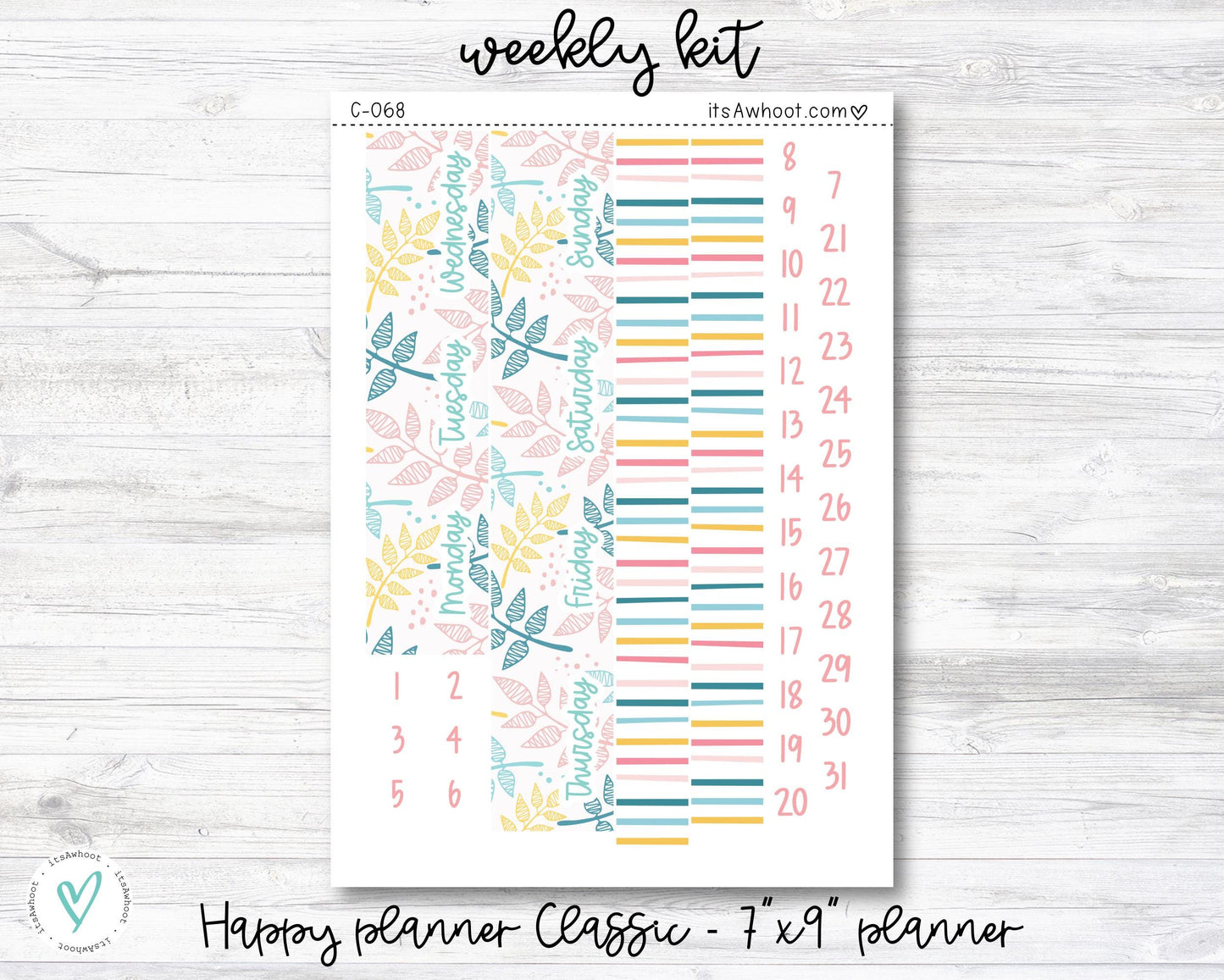 WEEKLY Kit Planner Stickers - Valentine's Day - Happy Planner CLASSIC - Vertical/7x9" Planner (C021)