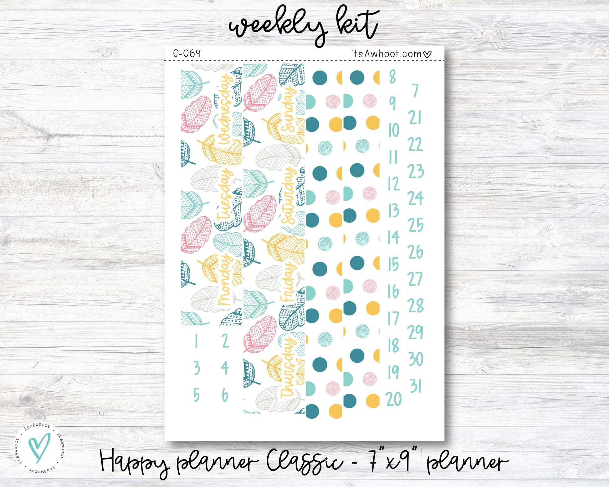 WEEKLY Kit Planner Stickers - "Birthday Month" - Happy Planner CLASSIC / 7"x9" - Vertical (C069)