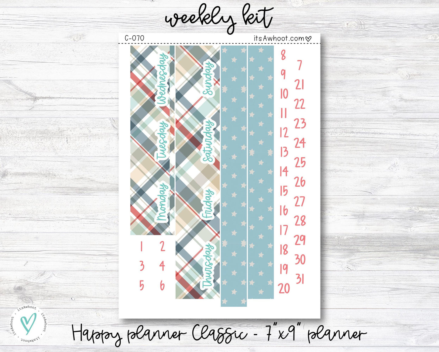 MONTHLY Kit Planner Stickers - SEPTEMBER "Pumpkin Spice" - Happy Planner CLASSIC (D016)