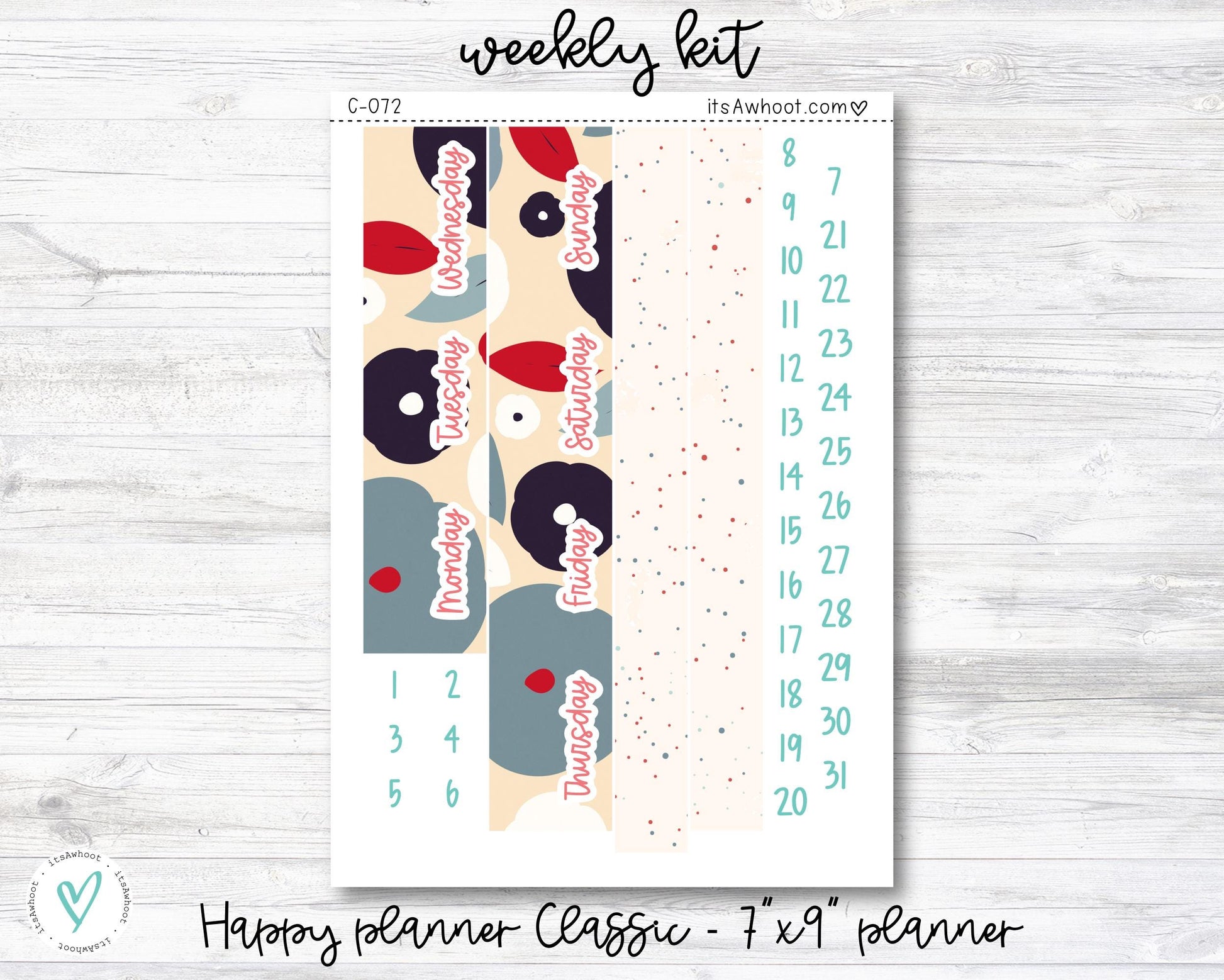 MONTHLY Kit Planner Stickers - APRIL "Spring Fever" - Happy Planner CLASSIC (D009)