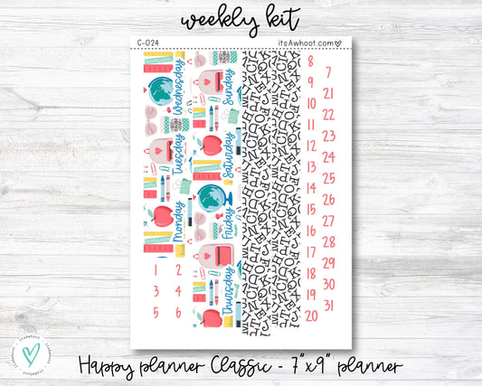WEEKLY Kit Planner Stickers - Feelin' Cozy - Happy Planner CLASSIC - Vertical/7x9" Planner (C026)