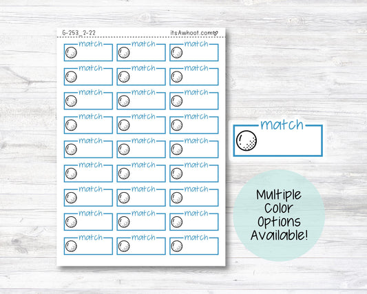 Golf Match Script Box Label Planner Stickers (G253_2)