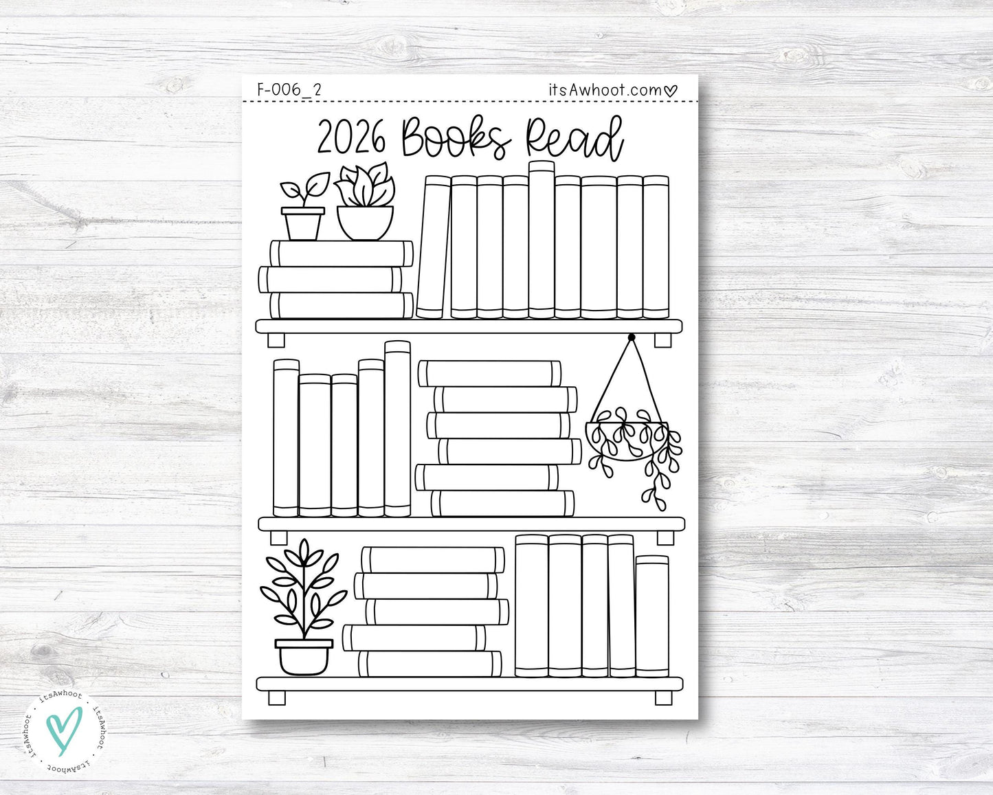 2024 Books Read Dashboard Sticker (F006_2)