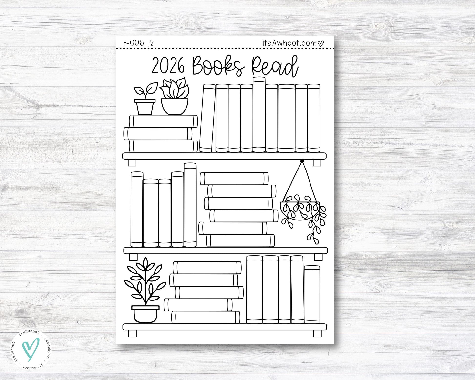 2024 Books Read Dashboard Sticker (F006_2)