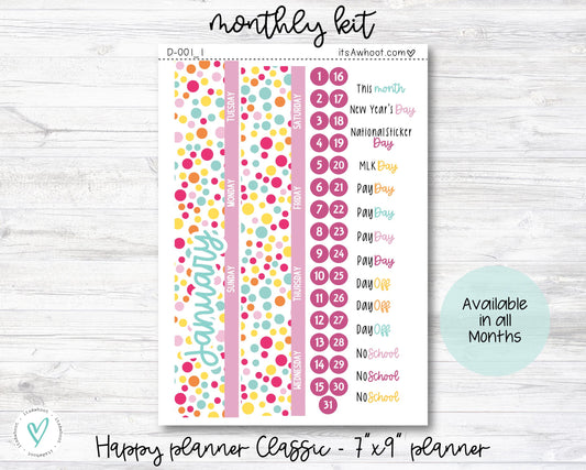 WEEKLY Kit Planner Stickers - Spring Fever - Happy Planner CLASSIC - Vertical/7x9" Planner (C027)