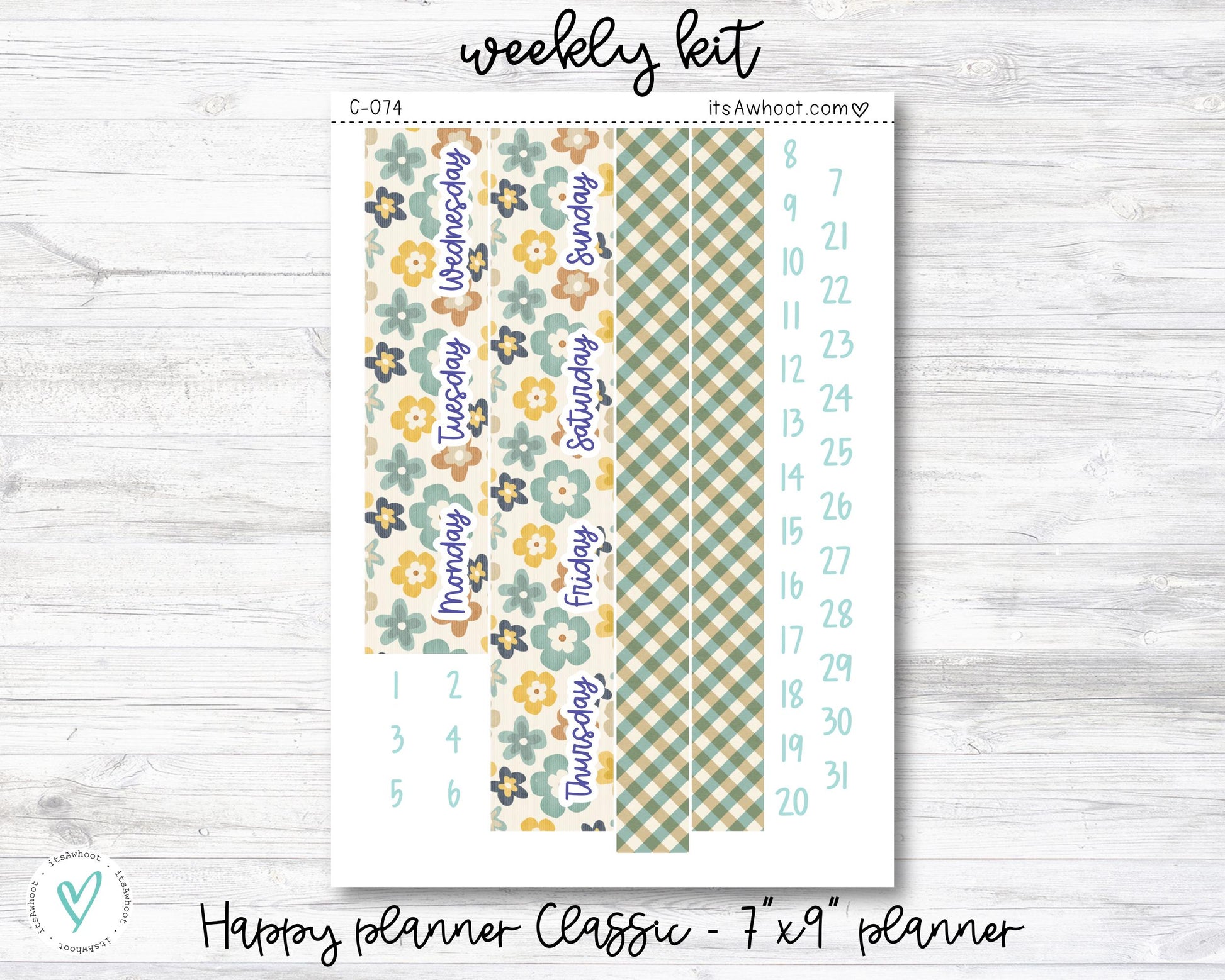 Run Quarter Box Label Planner Stickers - Dash or Solid (H105_6)