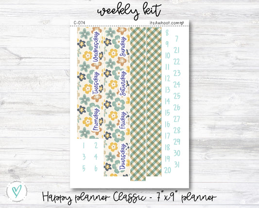 Run Quarter Box Label Planner Stickers - Dash or Solid (H105_6)