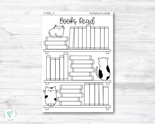 Books Read Dashboard Sticker - CAT (F006_3)