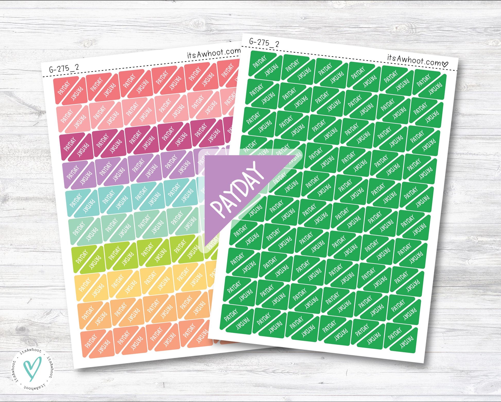 Pay Day Corner Stickers, Pay Day Planner Stickers (G275_2)