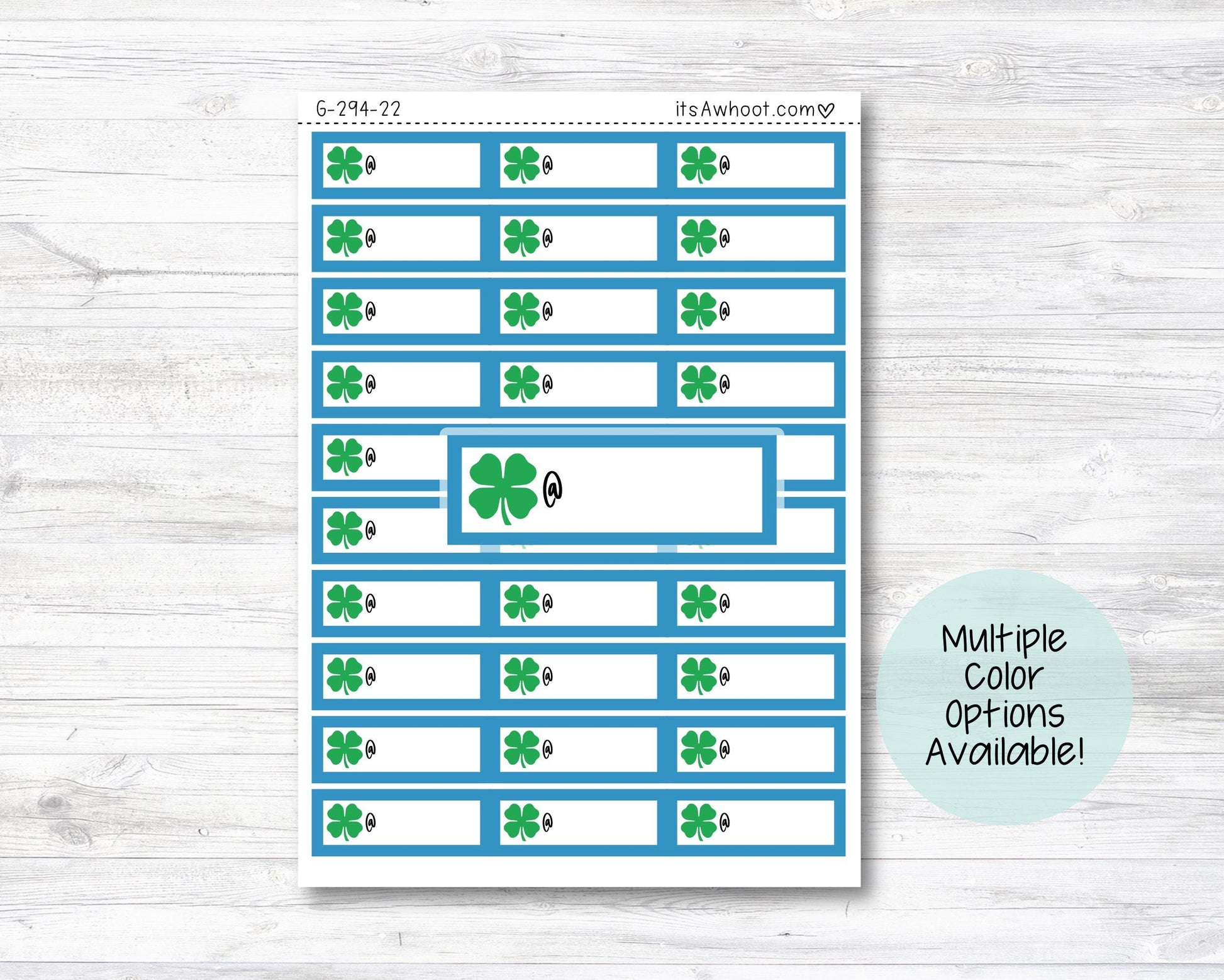 4H Planner Label Stickers - Multiple Color Options (G294)