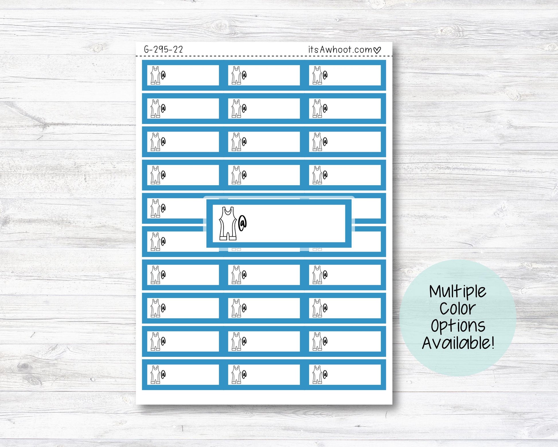 Wrestling Planner Label Stickers - Multiple Color Options (G295)