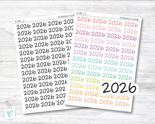 Year Script Planner Stickers - 2022 (G061_2)