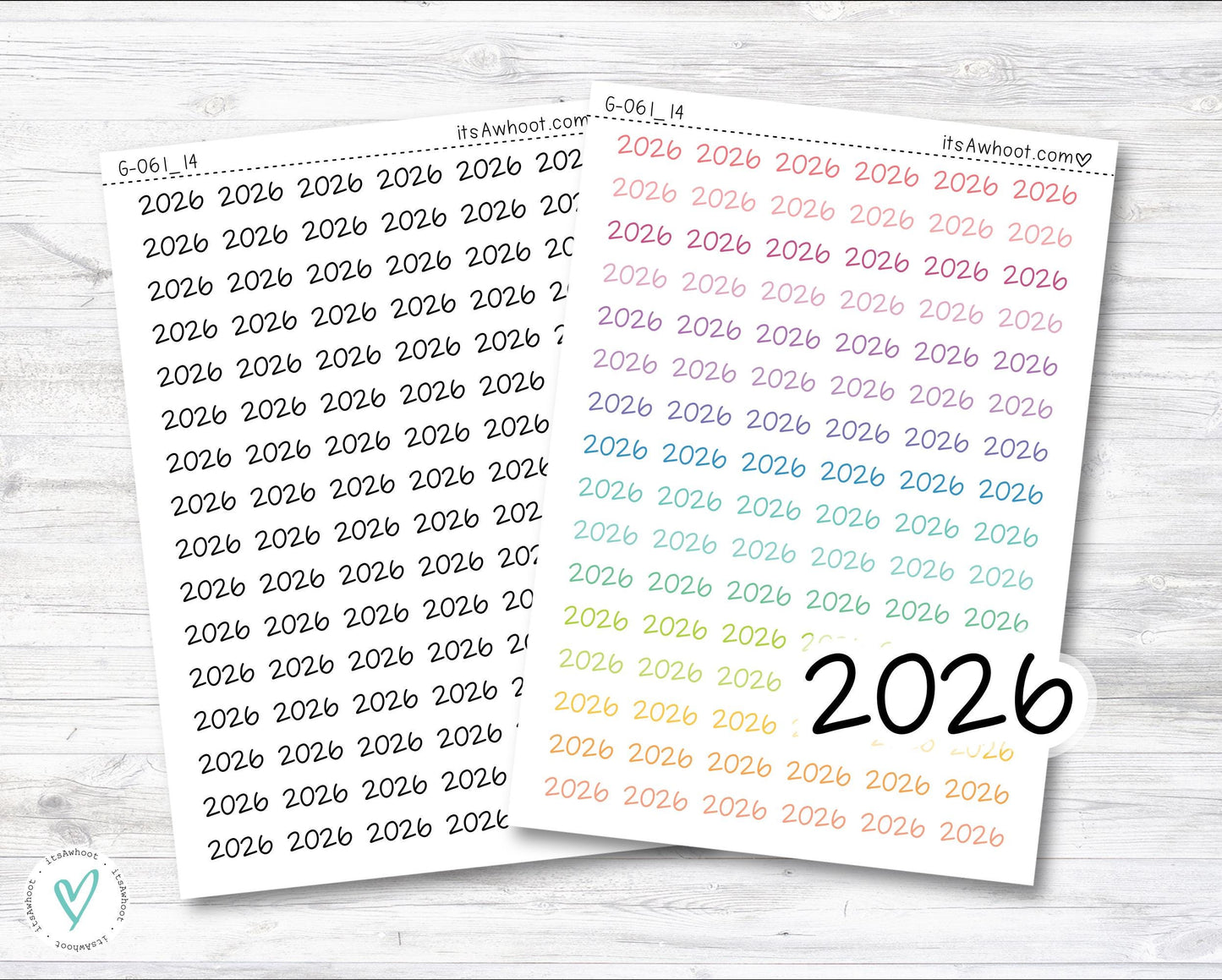 Year Script Planner Stickers - 2023 (G061_14)