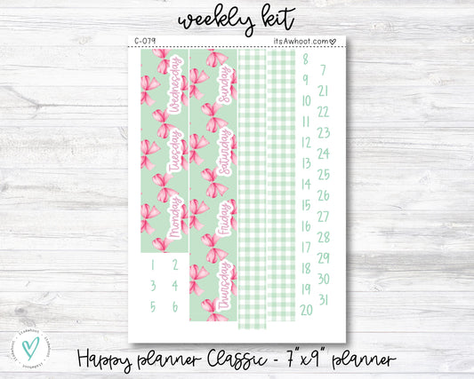WEEKLY Kit Planner Stickers - "Pinkie Promise" - Happy Planner CLASSIC / 7"x9" - Vertical (C079)