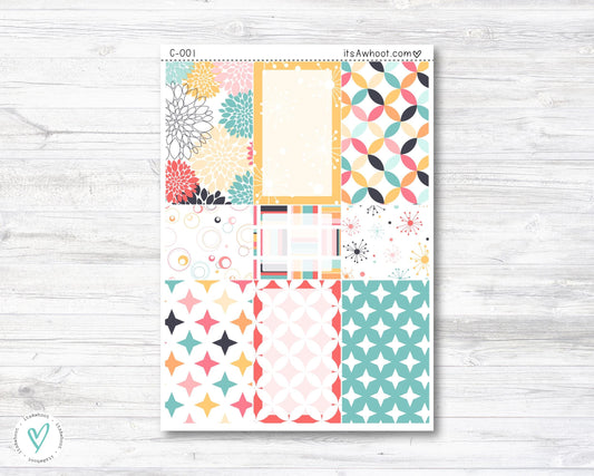 WEEKLY Kit Planner Stickers - "Retro Vibes" - Happy Planner CLASSIC - Vertical (C001)
