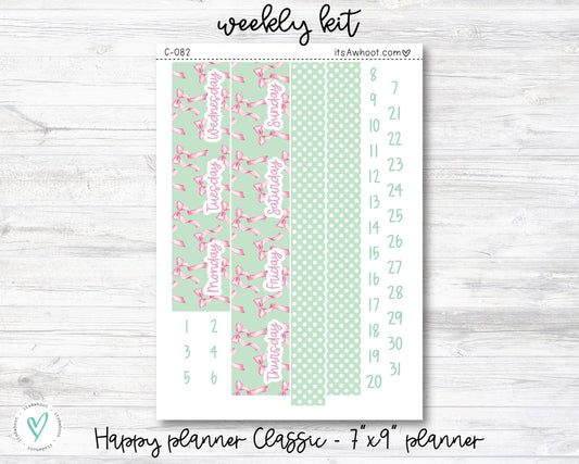 WEEKLY Kit Planner Stickers - "Pinkie Promise" - Happy Planner CLASSIC / 7"x9" - Vertical (C082)