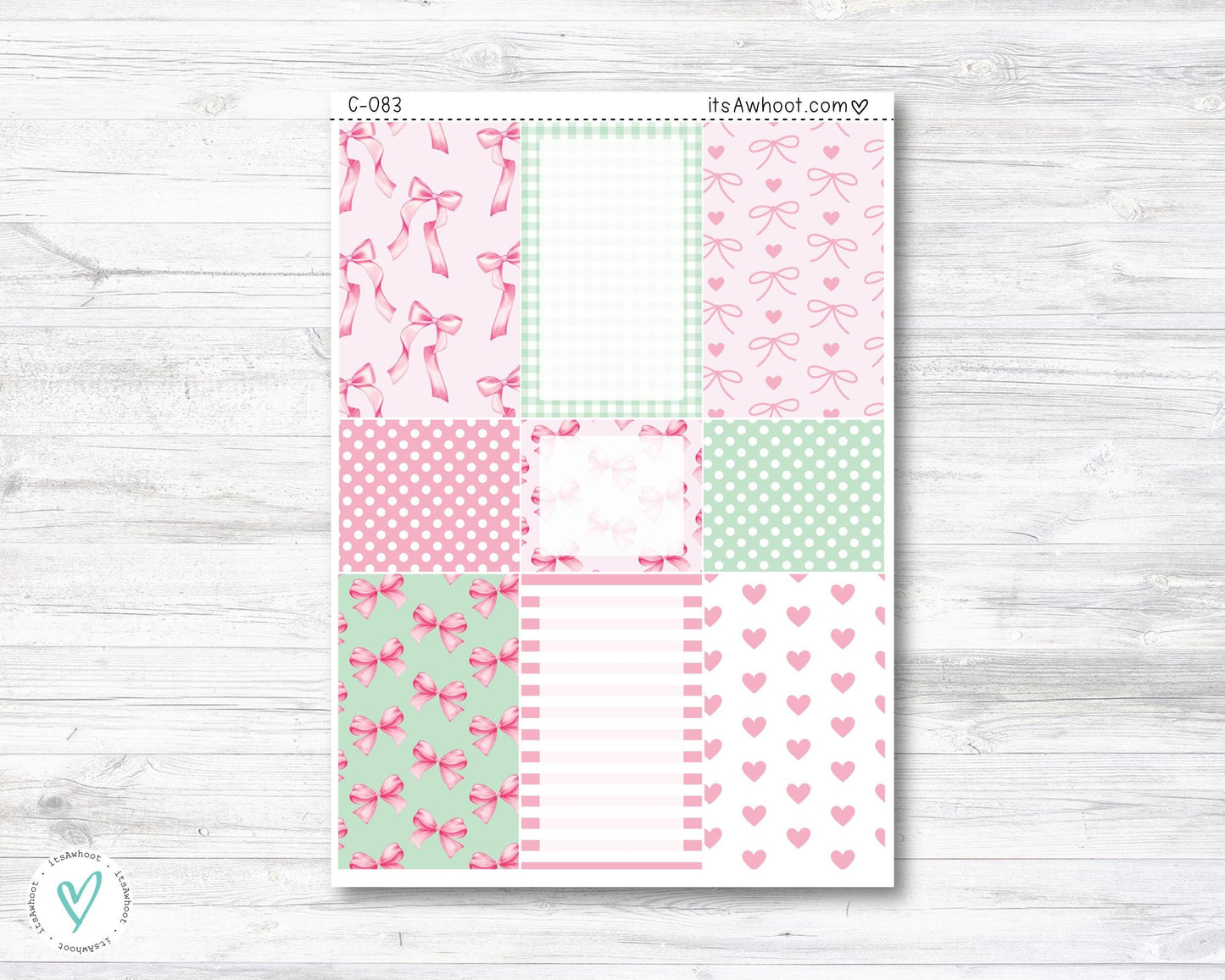Full & Half Deco Boxes - "Pinkie Promise" - Happy Planner CLASSIC / 7"x9" - Vertical (C083)