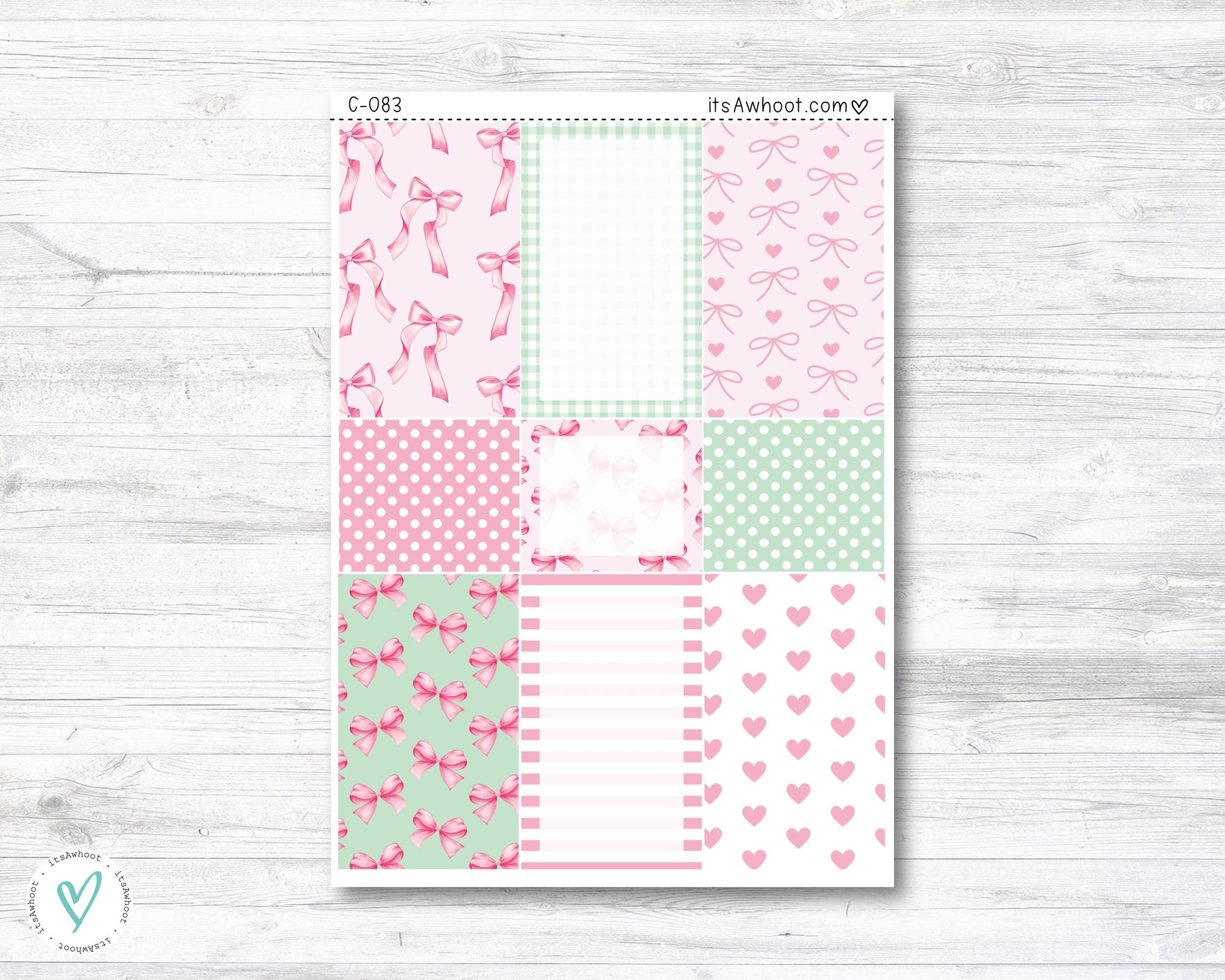 Full & Half Deco Boxes - "Pinkie Promise" - Happy Planner CLASSIC / 7"x9" - Vertical (C083)