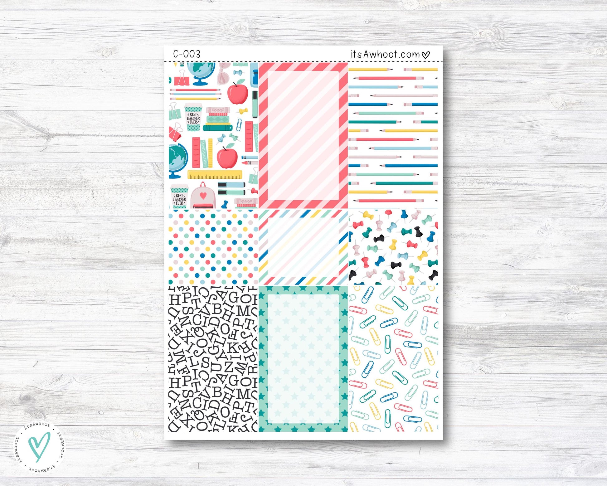 WEEKLY Kit Planner Stickers - "Back to School" - Happy Planner CLASSIC - Vertical (C003)