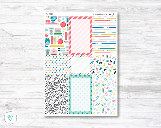 WEEKLY Kit Planner Stickers - "Back to School" - Happy Planner CLASSIC - Vertical (C003)
