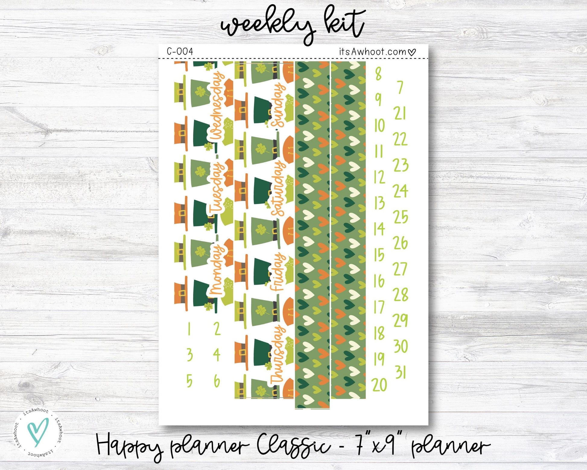 WEEKLY Kit Planner Stickers - "Double Arrow" - Happy Planner CLASSIC - Vertical (C004)