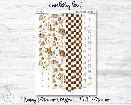 WEEKLY Kit Planner Stickers - "Game Day" - Happy Planner CLASSIC / 7"x9" - Vertical (C101)