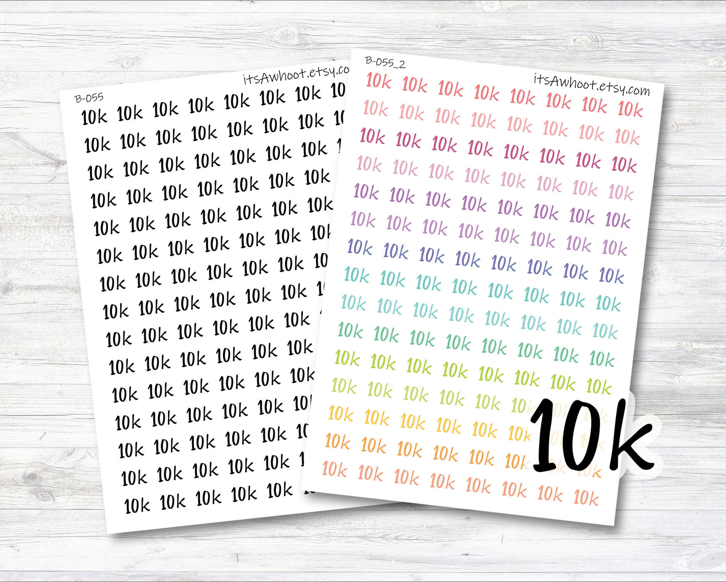 10k Steps Stickers - Small/Qty. 120 (B055)