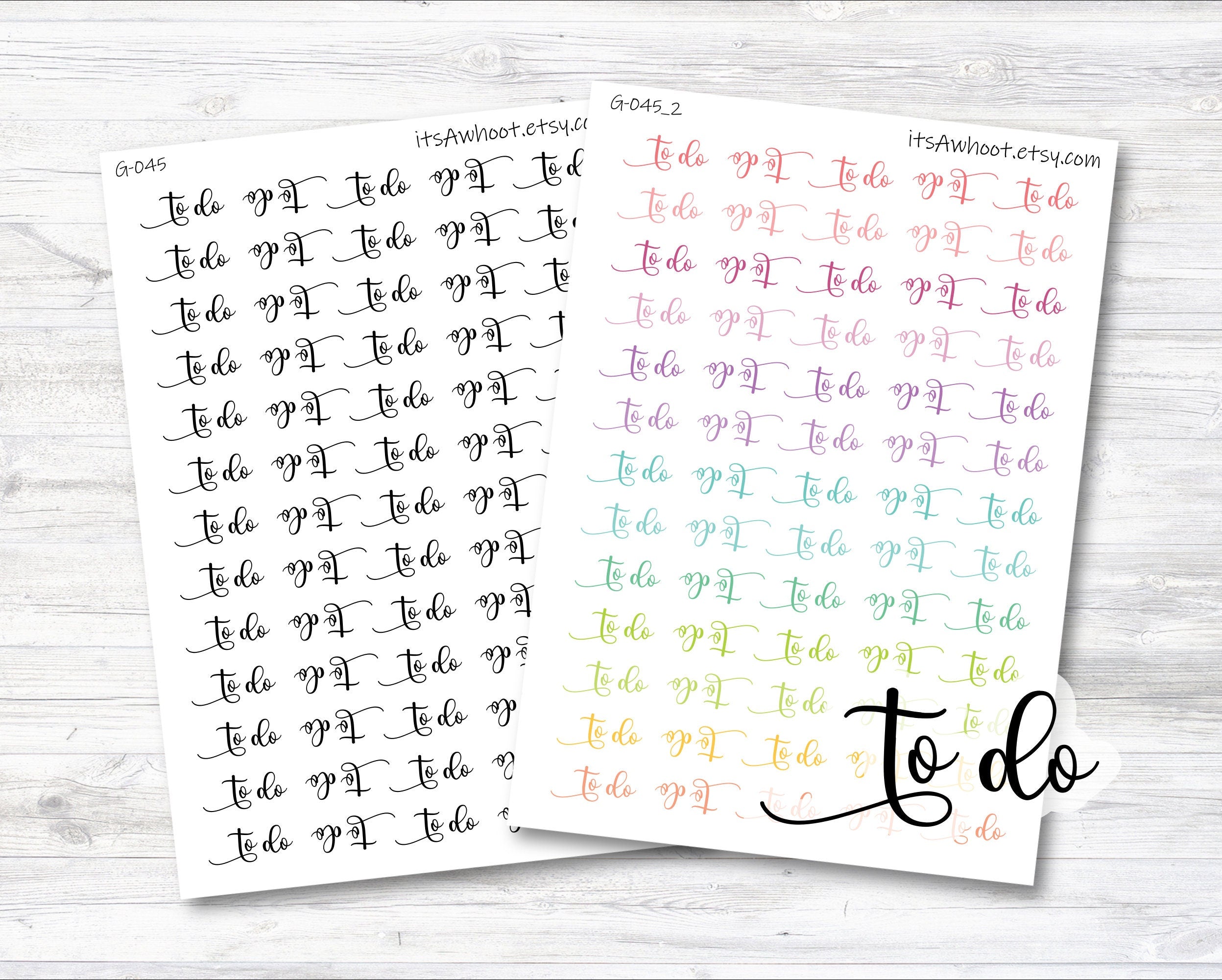To Do Script Planner Stickers (G045) – itsAwhoot