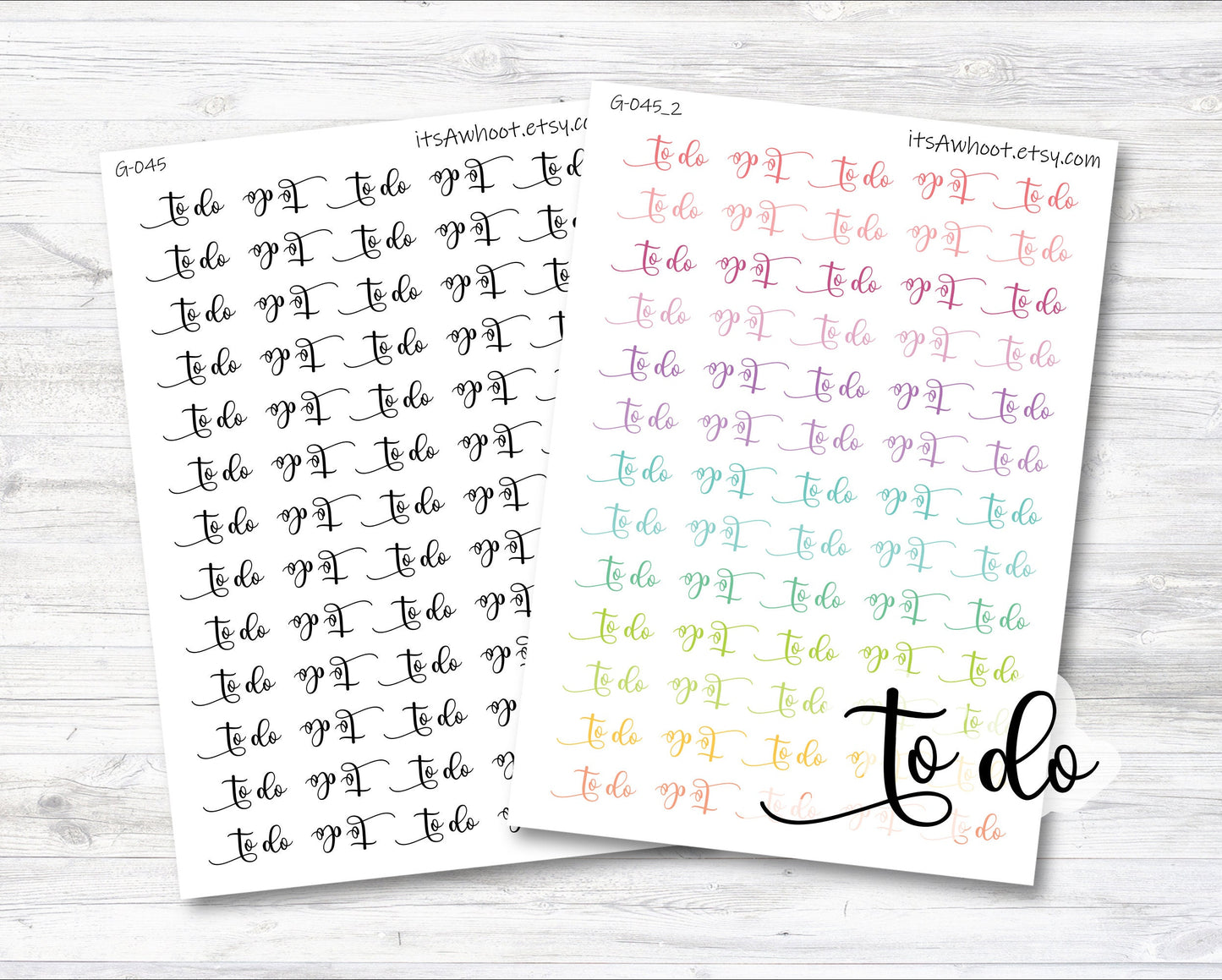 To Do Script Planner Stickers (G045)