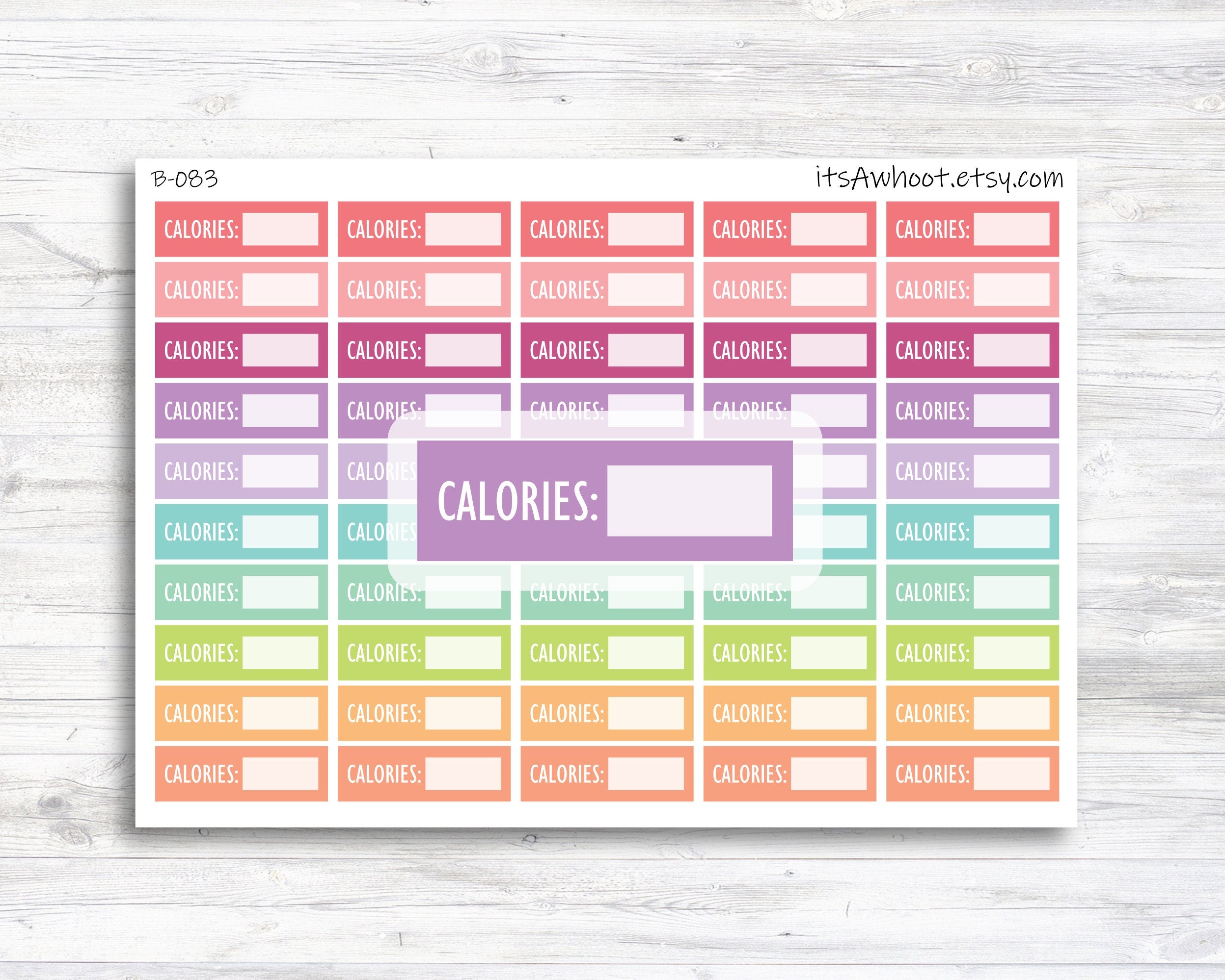 Daily Calorie Tracking Stickers - Small Labels (B083) – itsAwhoot