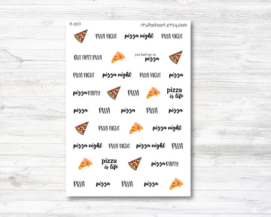 Pizza Night Stickers (B007)