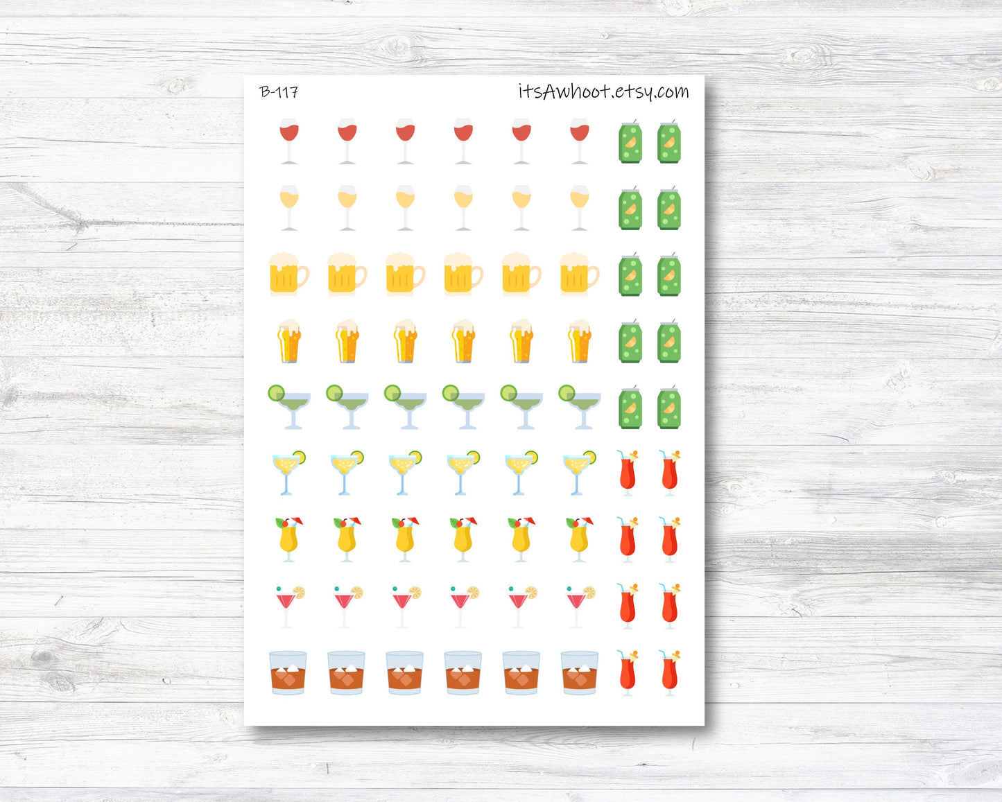 Foodie Stickers - Drinks (B117)