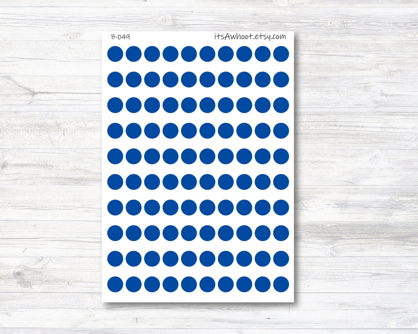 Blue Dot Stickers (B049)