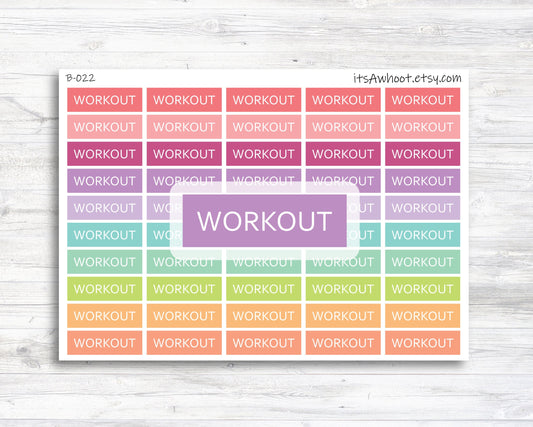 Workout Stickers - Small Label (B022)